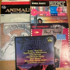 44x Vinyl LP – Blandad Rock / Pop / Soul – 70–80-tal – UK press dominerar