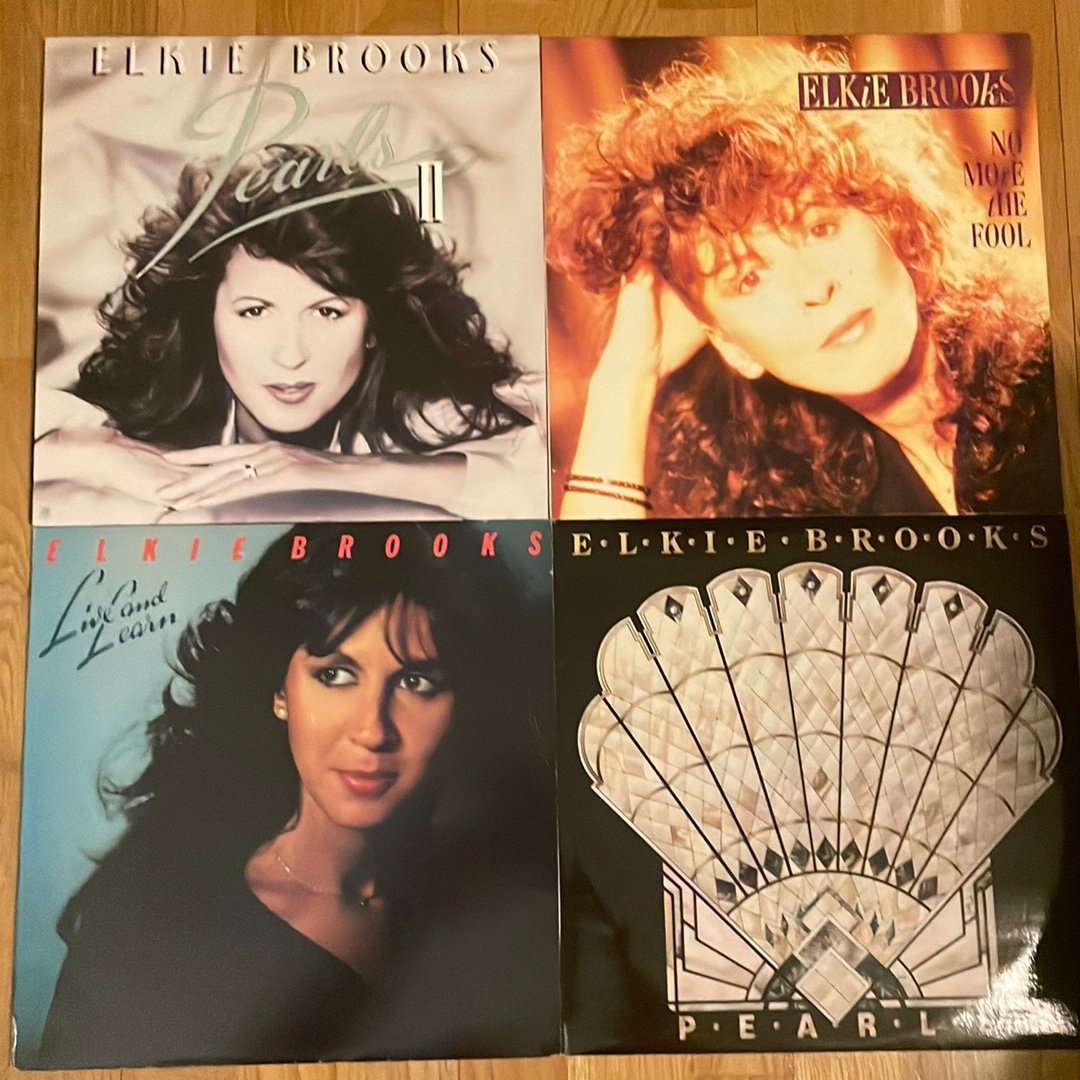 4xElkie Brooks – Pearls, Pearls II, Live and Learn, No More the Fool – Vinyl LP